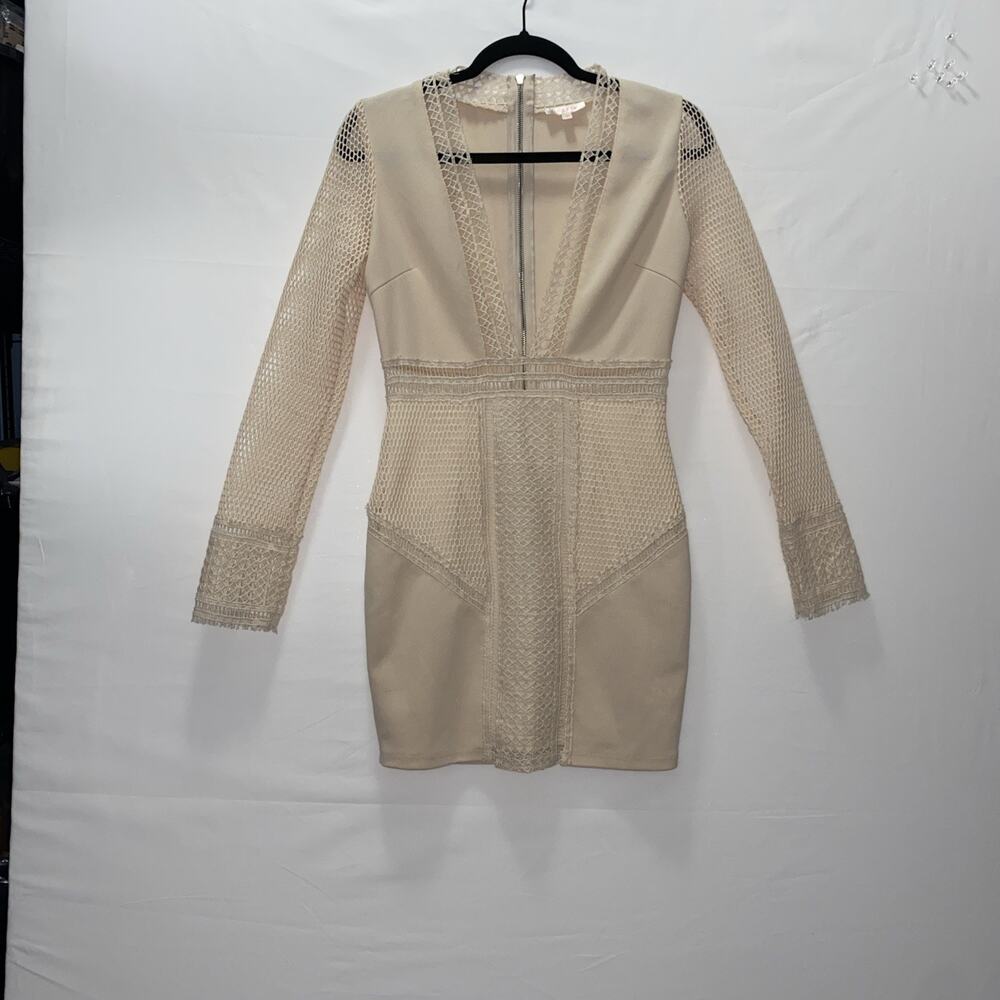 LUXXEL Beige Dress Size Medium